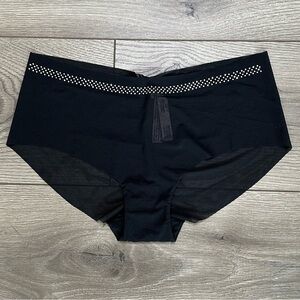 NWOT Victoria’s Secret Black‎ Sheer No Show Rhinestone Cheeky Panty Size Medium